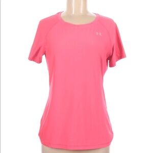 Under Armour medium pink fitted heat-gear gym top